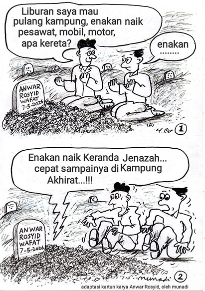 Pameran Kartun TELAT NGGUYU-2 Karya Anwar Rosyid dan Kartunis Pakarti
